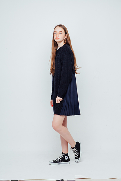 シフォンプリーツニットOP