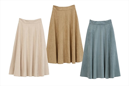 スエードマキシスカート