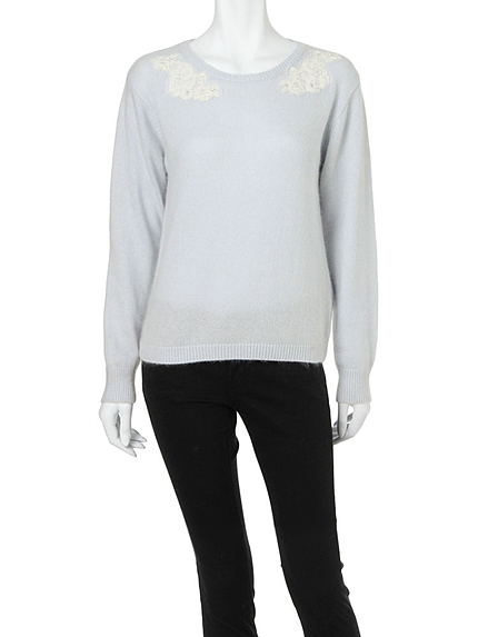 【DUO】 ビジュー付きニットプルオーバー