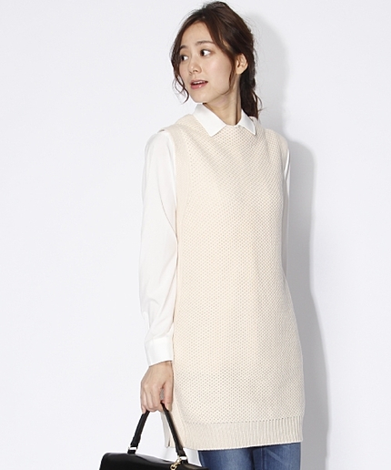 【BAILA11月号掲載アイテム】ボトルックＫＮＩＴベスト