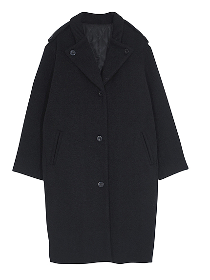 【MODE】RIB衿切替ヘリンボーンチェスターコート