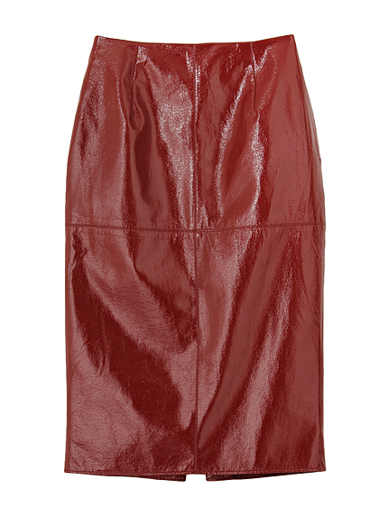 Wrinklesエナメル　タイトスカート