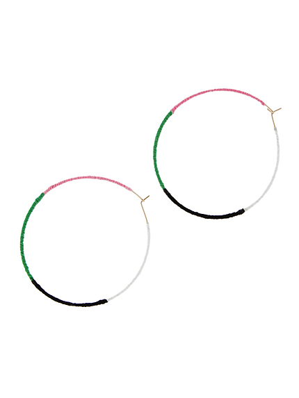 カラフルフープピアス