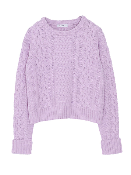 【クーポン対象】アルパカケーブルニット