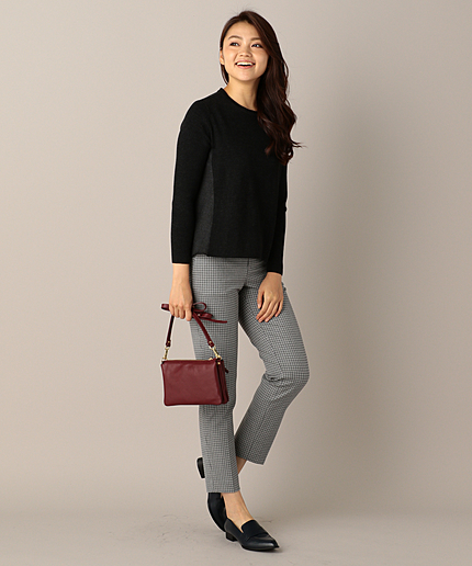 T／Rギャバ チェックパンツ