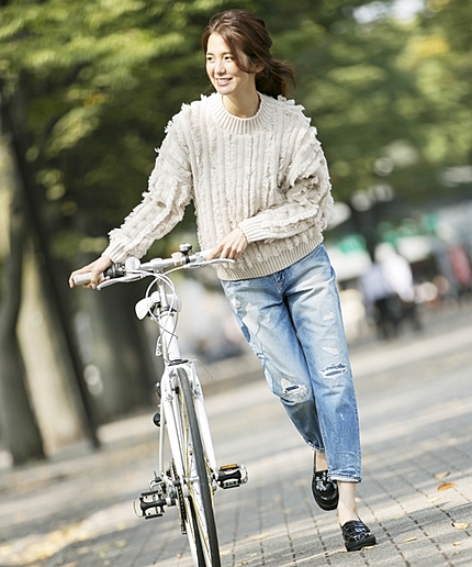 Made in JAPAN/ダメージボーイフレンドデニム