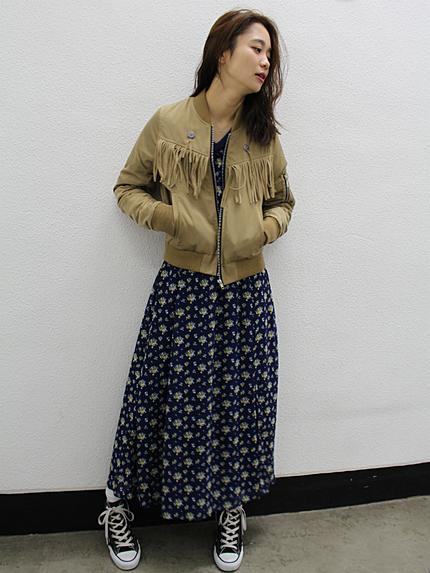 花柄スリットOP