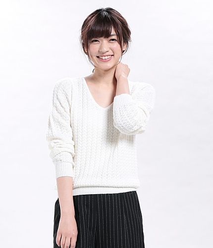 アルパカ混イタリー糸ラメMIXプルオーバー