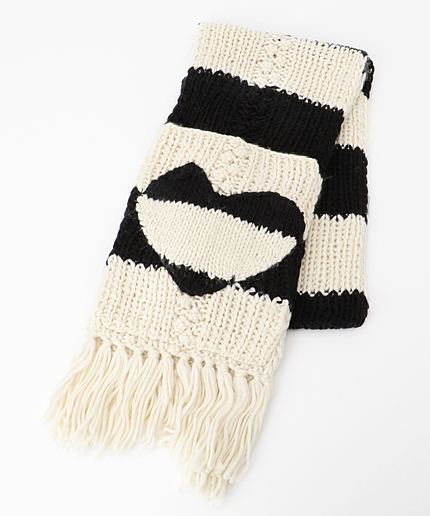 ハートボーダーマフラー