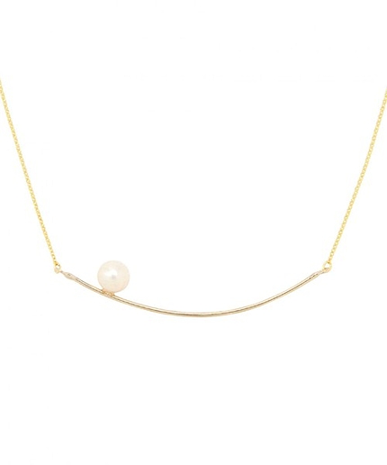 〓 TETOTE ライン フェイクパール ネックレス 75 / テトテ