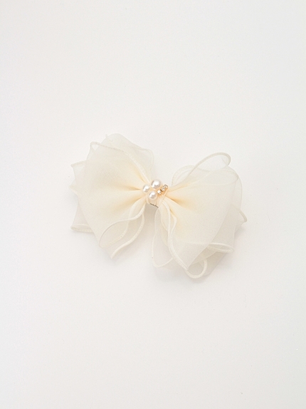 オーガンジーパールバレッタ