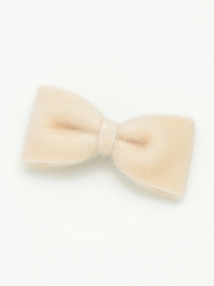 ファーリボンバレッタ