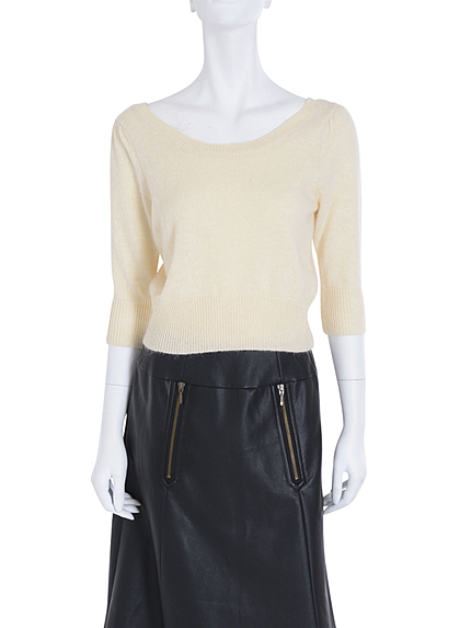 アンゴラ混パフスリーブニットTOPS