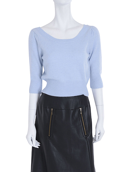 アンゴラ混パフスリーブニットTOPS
