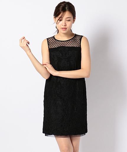 カットワークチュールワンピース