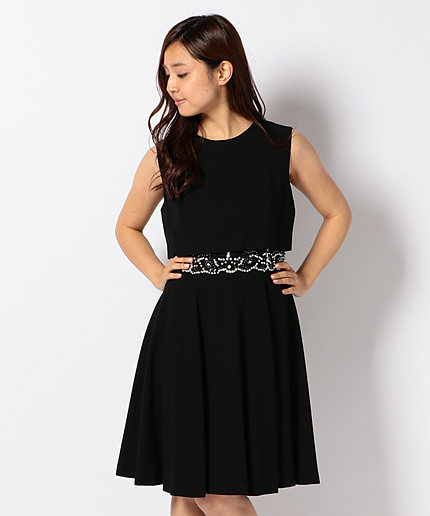 フレアーレイヤードワンピース