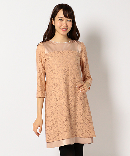 ウールフラワーレース　ドレス