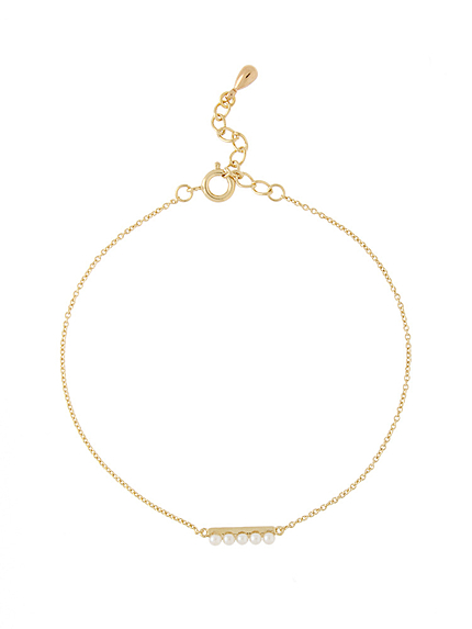 プレートminiパール ブレスレット