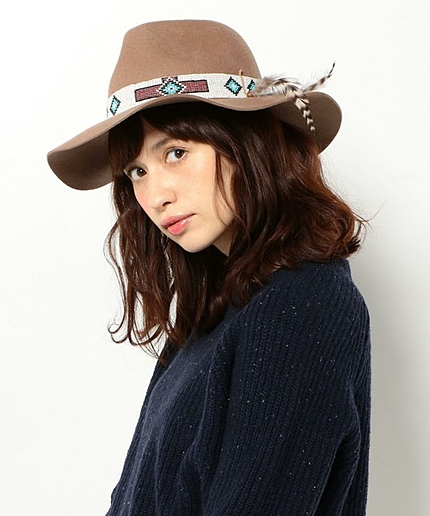 ビーズフェルト中折れハット2/AE Beads FT ナカオレHATⅡ