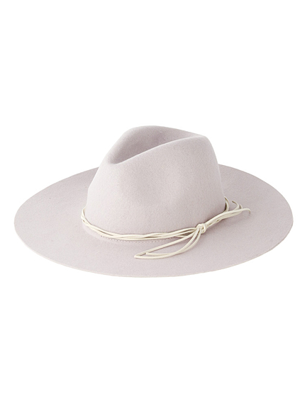 【GDS】 フェイクスエード細リボンHAT