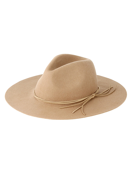 【GDS】 フェイクスエード細リボンHAT