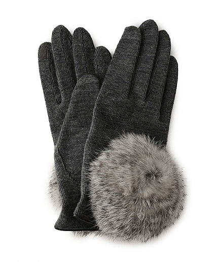 ＜closet story＞ ニット ファー グローブ