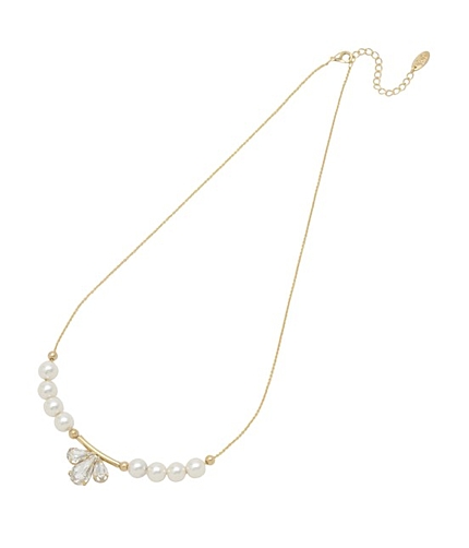 ビジュートップ/パールネックレス