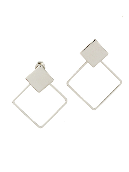 Wスクエアピアス