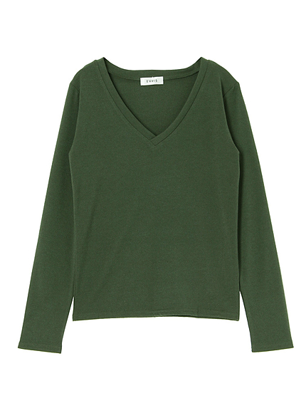 BASIC VネックロンT