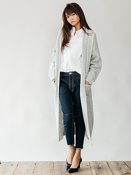 ショールロングカーディガン