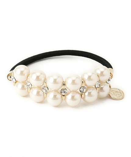 BY ビジュー×パールモチーフヘアゴム