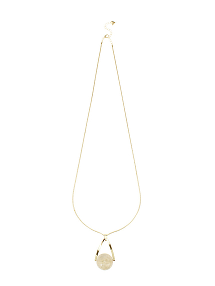 Drop marble longネックレス