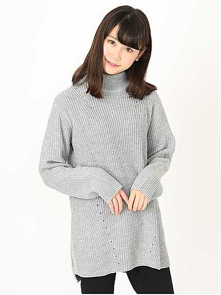ハイネックニットチュニック