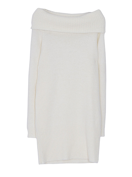 オフショルニットワンピース