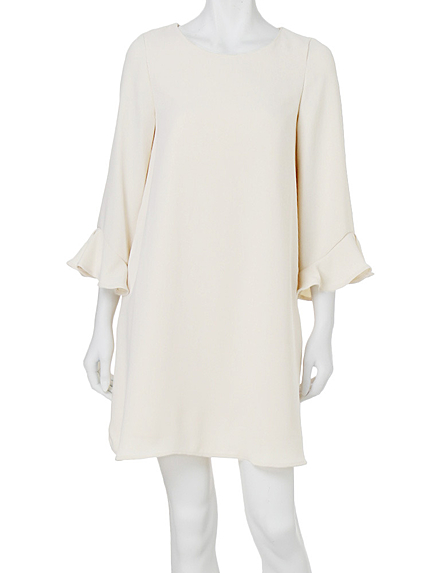 【DUO】 ダブルクロス袖口フリルワンピース