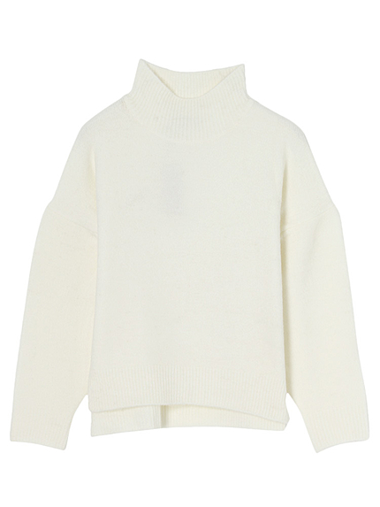 サイドスリットハイネックプルオーバー