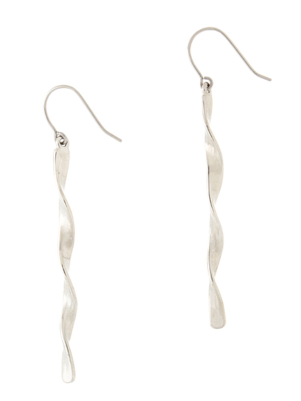 スパイラルプレートピアス