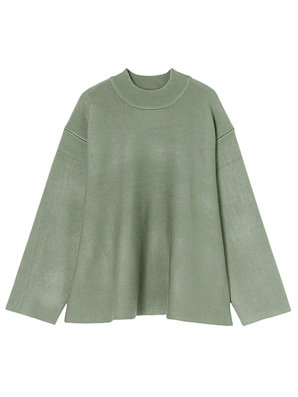 【MODE】Aラインスタンドネックニットプルオーバー