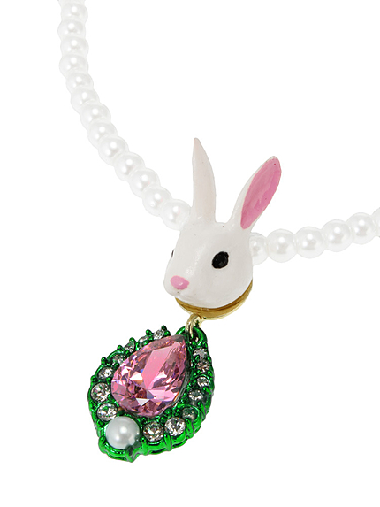 【77th】Bunny baroque necklace mini