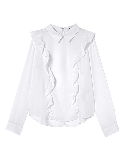 【FEMININE】Wフリルブラウス