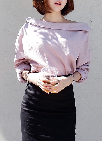 ボートネックゆったりブラウス・全3色・t45177