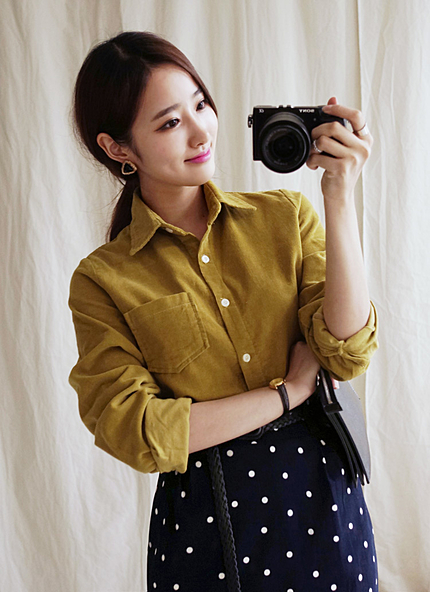 コーデュロイカラーシャツ・全7色・b17698