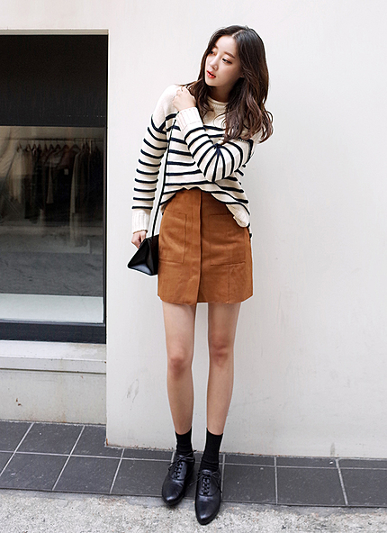 スエード調タイトミニスカート・全4色・b45195