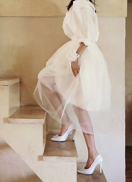 チュール重ねホワイトミディスカート・全1色・e43022