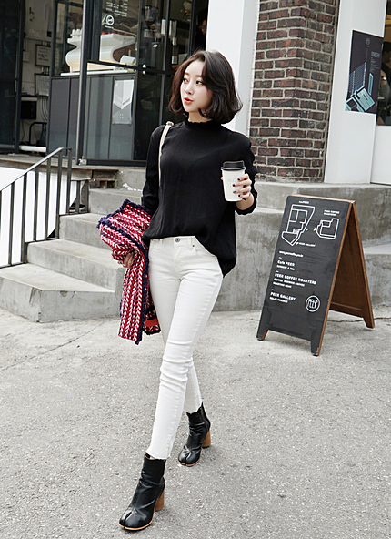 切りっぱなし起毛スキニーパンツ・全4色・b45327