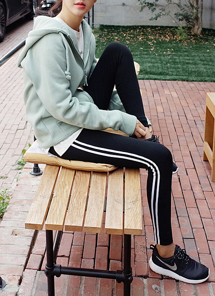 ラインポイント裏起毛レギンスパンツ・全1色・e45247