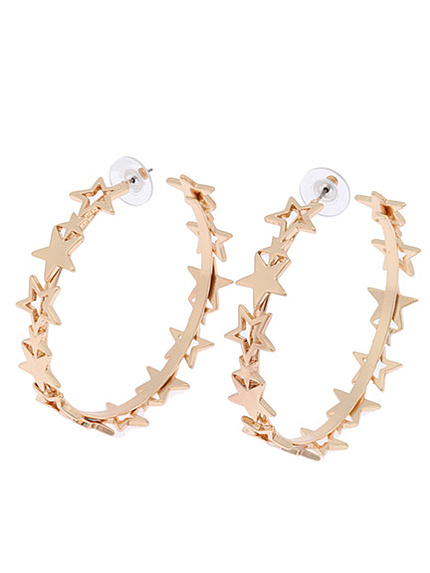 マルチスターフープピアス