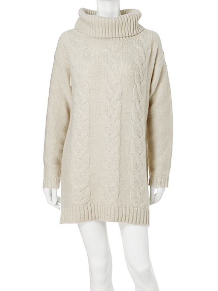 【DUO】 オフタートルケーブルワンピース