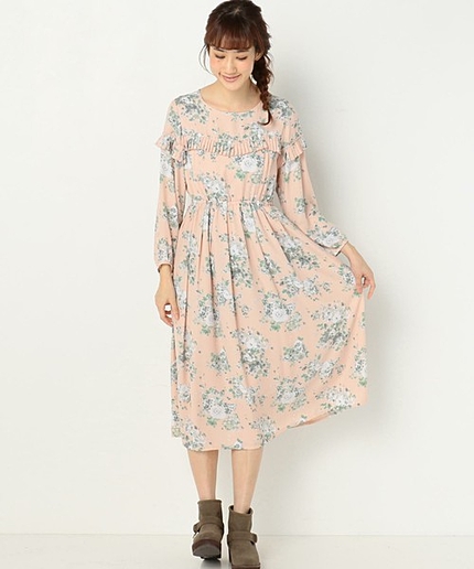 フラワープリントマキシワンピース/AEFC FLW PRINT MAXI OP