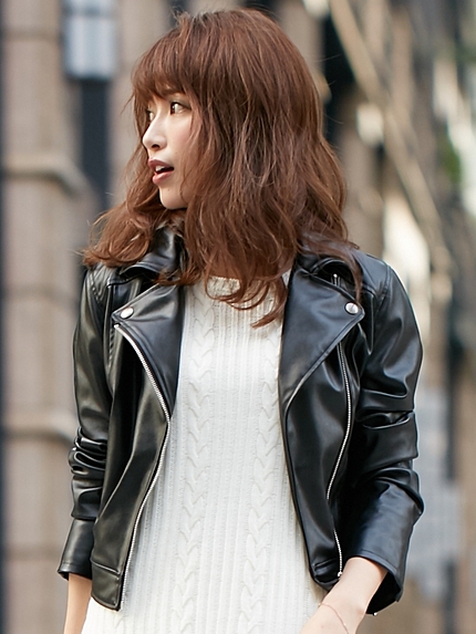 バックチュールライダースジャケット